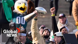 Philadelphia Eagles victory parade after Super Bowl win  FULL [upl. by Ahseem]