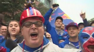 Bills fans invade Houston ahead of Wild Card game vs Texans [upl. by Touber687]