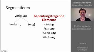 Einführung in die Sprachwissenschaft Thema 8  Morphologie [upl. by Cindi]