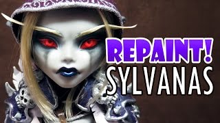 Repaint Warcraft Sylvanas Windrunner Custom OOAK Doll [upl. by Rosenthal341]