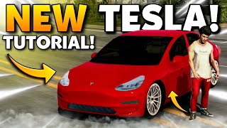 TUTORIAL HOW TO GET TESLA IN NEW UPDATE CAR PARKING MULTIPLAYER [upl. by Krissy]