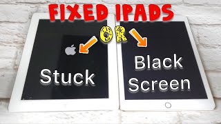 ALL iPADS HOW TO FIX BLACK SCREEN  STUCK APPLE LOGO  BOOT LOOP  WONT RESTART [upl. by Analak]