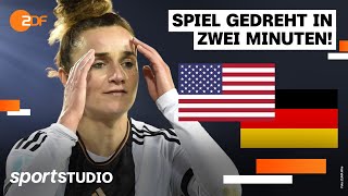 USA – Deutschland Highlights  Freundschaftsspiel 2022  sportstudio [upl. by Nnairol]