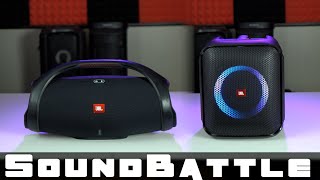 JBL Boombox 2 vs Encore Essential Binaural Sound Battle [upl. by Perusse]