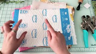 How to make a junk journal out of AMAZON PACKAGES and using some EYELETS part1 [upl. by Arty712]