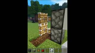 Easy 1x2 sticky piston door in Minecraft Bedrock [upl. by Yaned85]