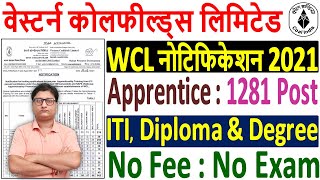 WCL Apprentice Recruitment 2021 Notification ¦¦ WCL Western Coalfields Apprentice Online Form 2021 [upl. by Zoldi]