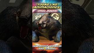 MYLODON Todas Las Animaciones JURASSIC WORLD THE GAME [upl. by Zulaledairam]