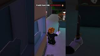 FAKE BACON MURDERER TROLLING IN MM2 😂 roblox mm2 [upl. by Anirok438]