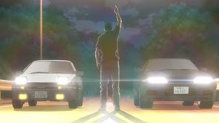 Takumi AE86 vs Nakazato GTR R32 Initial D Legend Eurobeat edit and English dub [upl. by Enilreug]