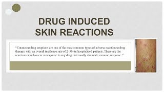 Drug induced skin reactions with types 🏥 [upl. by Sirrah]