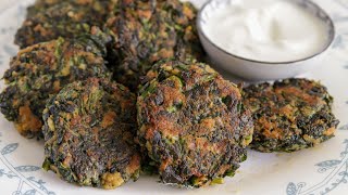 Healthy Spinach Patties Recipe [upl. by Enitram66]