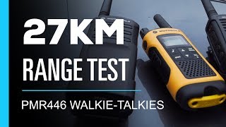 Walkie Talkie 27km Range Test  PMR446 05 Watt [upl. by Einej]