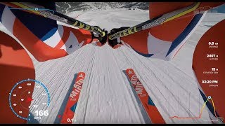 POV Speed Ski 167kph training in Vars  GoPro data overlays [upl. by Sik]