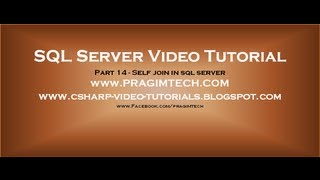 Self join in sql server  Part 14 [upl. by Chaiken]