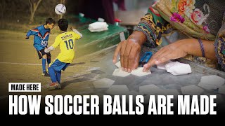 How Soccer Balls Are Made  Made Here  Popular Mechanics [upl. by Pratt]