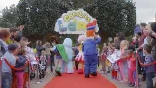 Kids give CBeebies Land a rock star welcome [upl. by Ayrotal699]