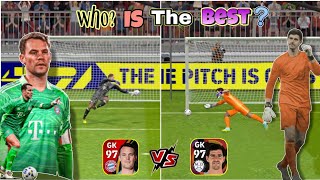 T Courtois vs M Neuer Goalkeeper Comparison  eFootball 2023 Mobile [upl. by Olmsted846]