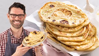 Homemade Naan Recipe [upl. by Aikan]