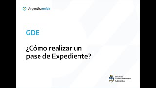 GDE  ¿Cómo realizar un pase de Expediente [upl. by Ivo289]