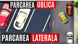 Parcarea laterală cu spatele întrun loc fix între 2 mașini și parcarea oblică pe stângadreapta Ep7 [upl. by Attennod]