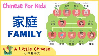 Learn about Family Members in Mandarin Chinese for Toddlers Kids amp Beginners  家庭 [upl. by Leahcimnoj716]