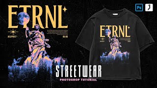 DESIGN FOR STREETWEAR TSHIRT  PHOTOSHOP TUTORIAL [upl. by Sophy]