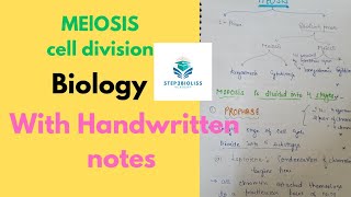 MEIOSIS l cell division l with complete handwrittenotes neet [upl. by Hawger]