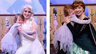 elsa and anna meet amp greet norway epcot wdw with little olaf [upl. by Walther453]