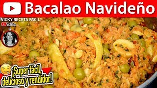 BACALAO NAVIDEÑO  VickyRecetaFacil [upl. by Barrow326]