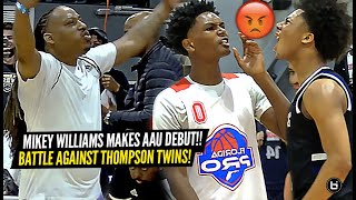 Mikey Williams Makes CRAZY AAU Debut vs 5 Star Thompson Twins The MOST LIT AAU Game of 2021 [upl. by Tutto101]