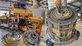 Heavy Duty Machines Rebuilding Caterpillar D5 Dozer Transmission  How to Fix a Dozer Transmission [upl. by Koorb740]