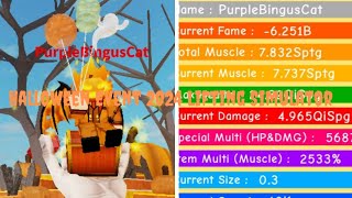 Lifting Simulator halloween event Top 1 2533 multi 2x coins event [upl. by Nosnar]