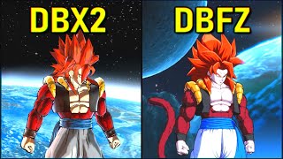 Gogeta  All Forms amp Attacks  DBFZ vs DBXV2 SSJ4SSGSSSSJ [upl. by Deeann]