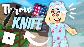 ✨ HOW TO Throw Knifes On MOBILE MM2 ⭐ Roblox Murder Mystery 2 🎉 [upl. by Elsbeth]