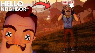 DELETING The Neighbor And FLYING AROUND TOWN Exploring The Town  Hello Neighbor Alpha 4 [upl. by Searle278]