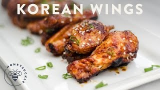 Korean Chicken Wings Recipe  Honeysuckle [upl. by Nasus650]