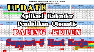 Aplikasi Kalender Pendidikan Otomatis  Update Support 5 Hari Kerja [upl. by Otxilac]