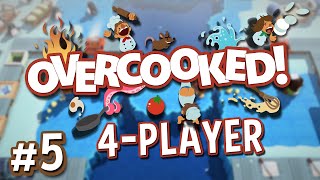 Overcooked  5  Feed the Penguins 4 Player Overcooked Coop Gameplay [upl. by Artur787]