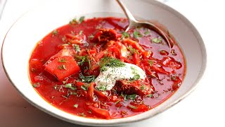 Real Borscht Recipe  Traditional Recipe for the Legendary Soup [upl. by Ykceb]