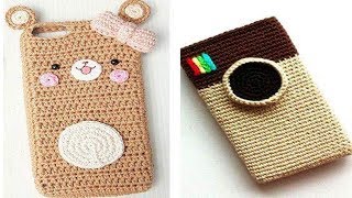 FUNDAS PARA CELULARES TEJIDO EN CROCHET  NUEVOS 2018 [upl. by Nahtanohj]