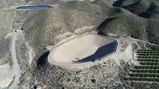 Construcción de un embalse de 50000m3 de capacidad en Lorca Murcia [upl. by Yeloc]