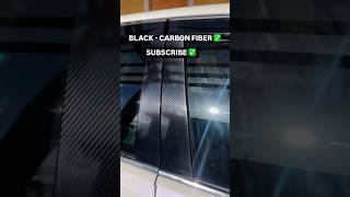 CARBON FIBER WRAPPED DOOR PILLARS BEFORE AND AFTER 🔥✅carbonfiber cars wrap [upl. by Kirt]