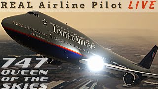 747 Heavy  High Altitude Approach  Force Feedback  Real Airline Pilot  msfs2020 boeing 747 [upl. by Ethel]