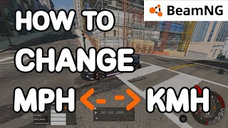 How to change mph to kmh or kmh to mph in Beamng Drive Tutorial1 2021 [upl. by Micro]