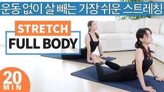 운동 없이 살 빠지는 전신 스트레칭 매일 하는 쉬운 다이어트 전신 스트레칭 루틴 체중감량 · 자세 교정 · 체형교정 스트레칭  피로회복 · 붓기제거 ·무기력 극복·골반교정 [upl. by Wendi]