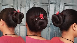 The Versatile Clutcher Juda Hairstyle  Quick Hairstyle for busy mornings [upl. by Forrer]