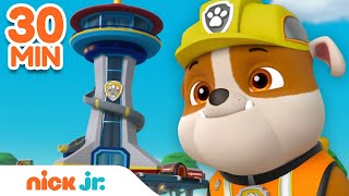 Rubble Lookout Tower Rescues w PAW Patrol Chase amp Skye  30 Minute Compilation  Rubble amp Crew [upl. by Dragone]