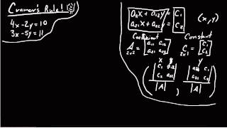 Cramers Rule with 2x2 Matrices [upl. by Ytirahs]