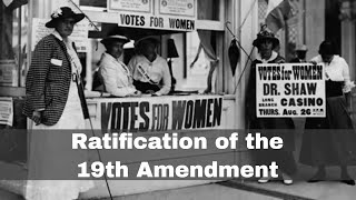 18th August 1920 Ratification of 19th Amendment of the US Constitution guarantees female suffrage [upl. by Nnahs]